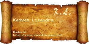 Kedves Lizandra névjegykártya